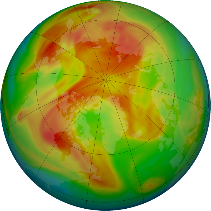 Arctic ozone map for 04 April 2008